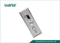 Botão de aço inoxidável da saída da porta com luz do diodo emissor de luz, interruptor de tecla 86 * 28mm da porta