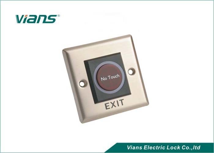 Botão infravermelho/impulso da saída da porta ao interruptor de saída com o sensor livre do toque, placa de aço inoxidável