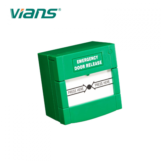 Interruptor urgente Resettable de vidro do botão de liberação da porta de emergência com tampa 0