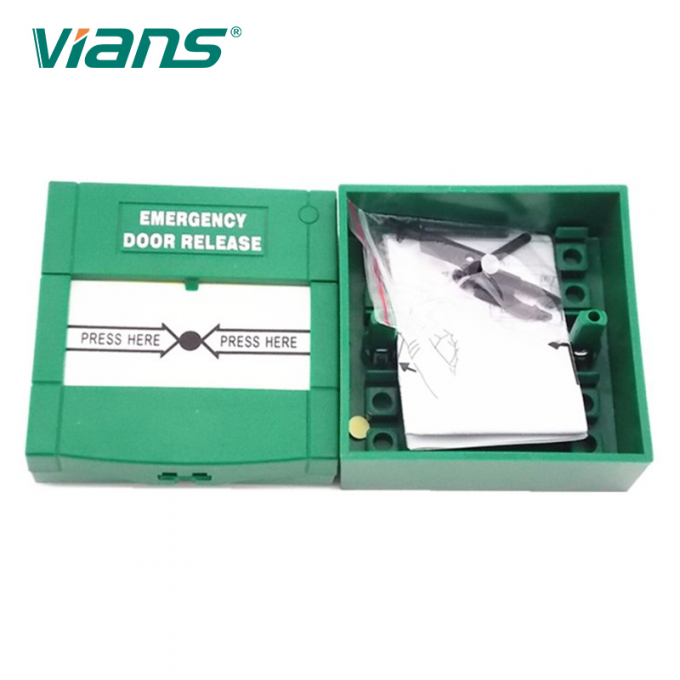 Interruptor urgente Resettable de vidro do botão de liberação da porta de emergência com tampa 2