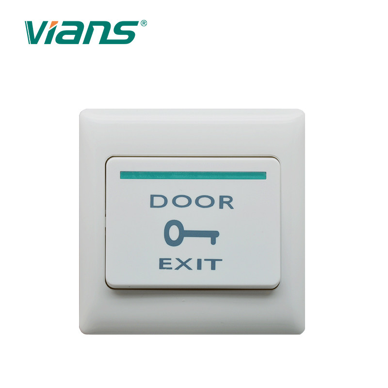 Botão plástico da saída da porta, interruptor branco da liberação da porta para o sistema do controle de acesso